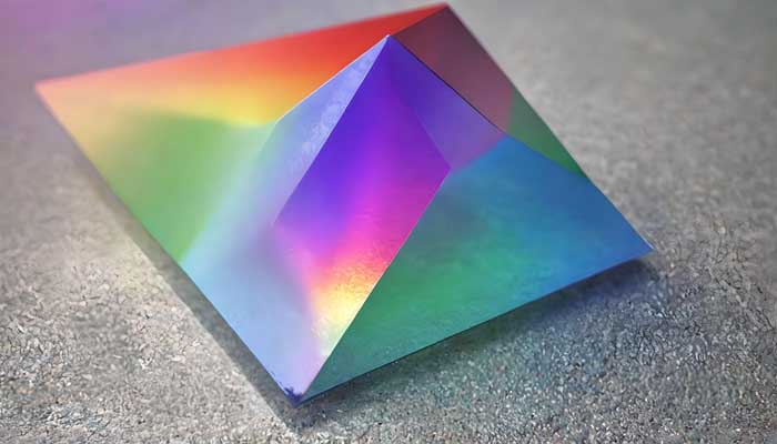 Wie man ein Prisma zur Untersuchung von Lichtspektren verwendet